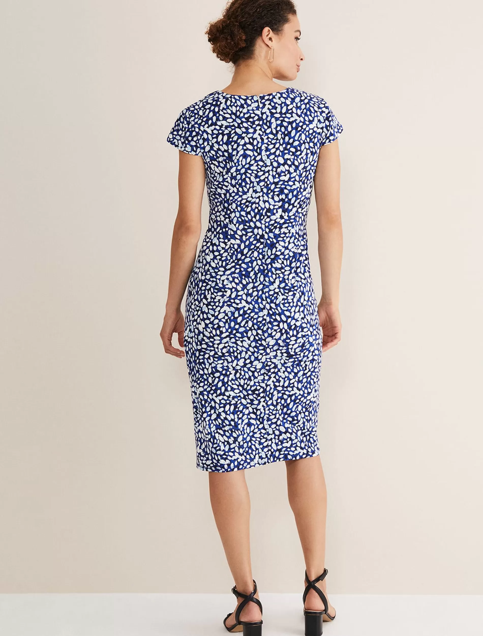 Phase Eight Brooke Printed Wrap Dress Blue/Multi Fashion