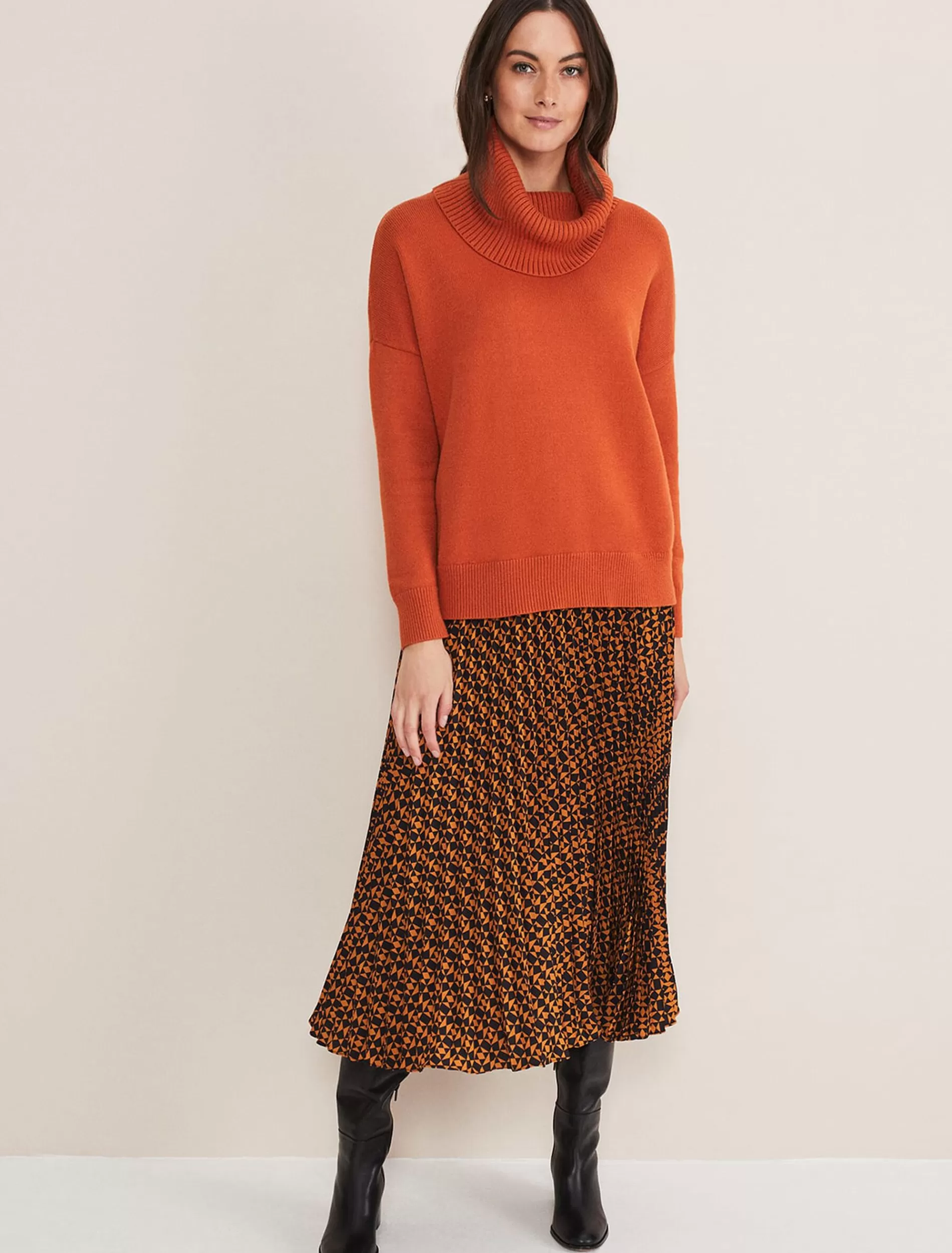 Phase Eight Eva Chunky Knit Orange Fashion