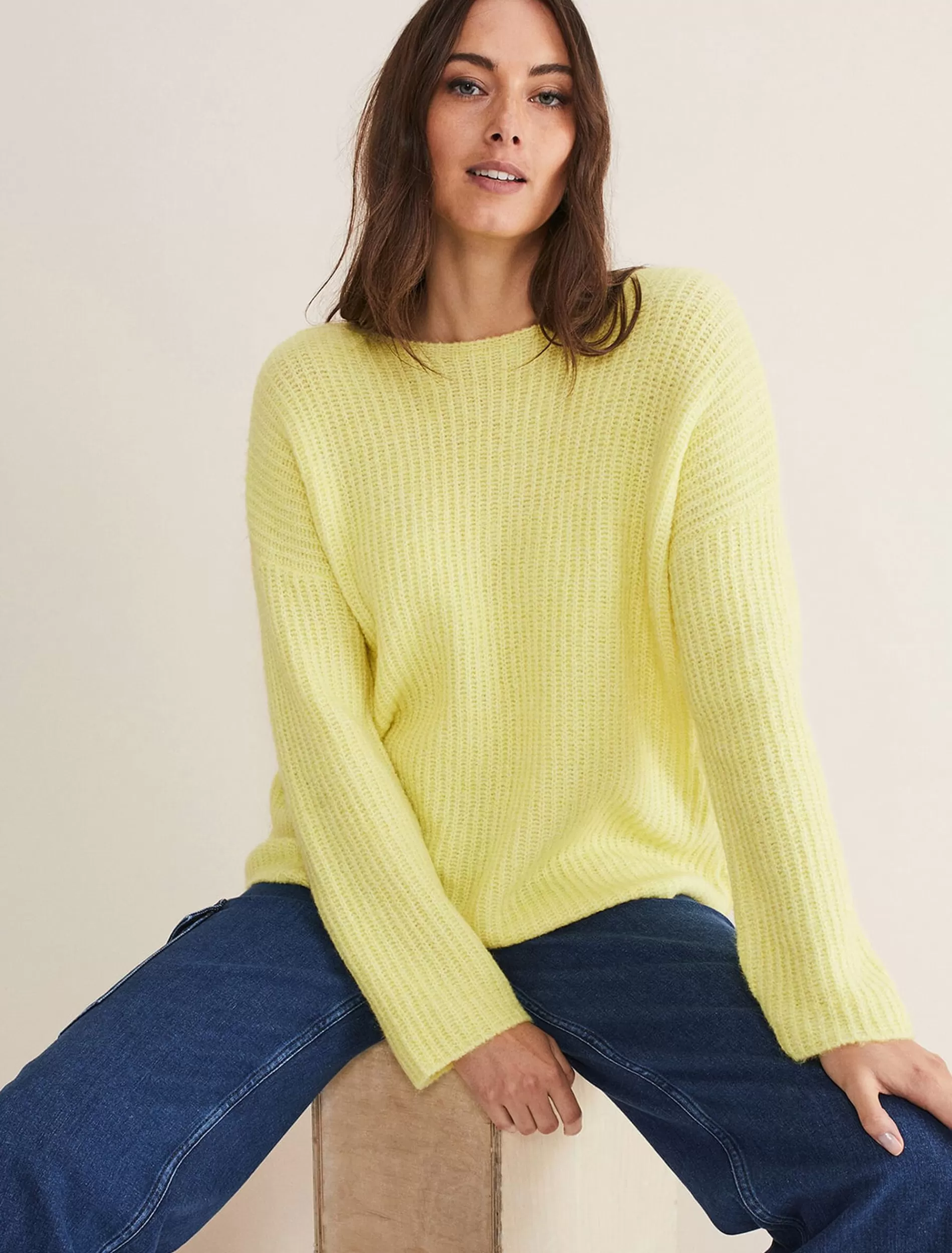 Phase Eight Fay Mohair Open Knitted Jumper Sherbet Discount