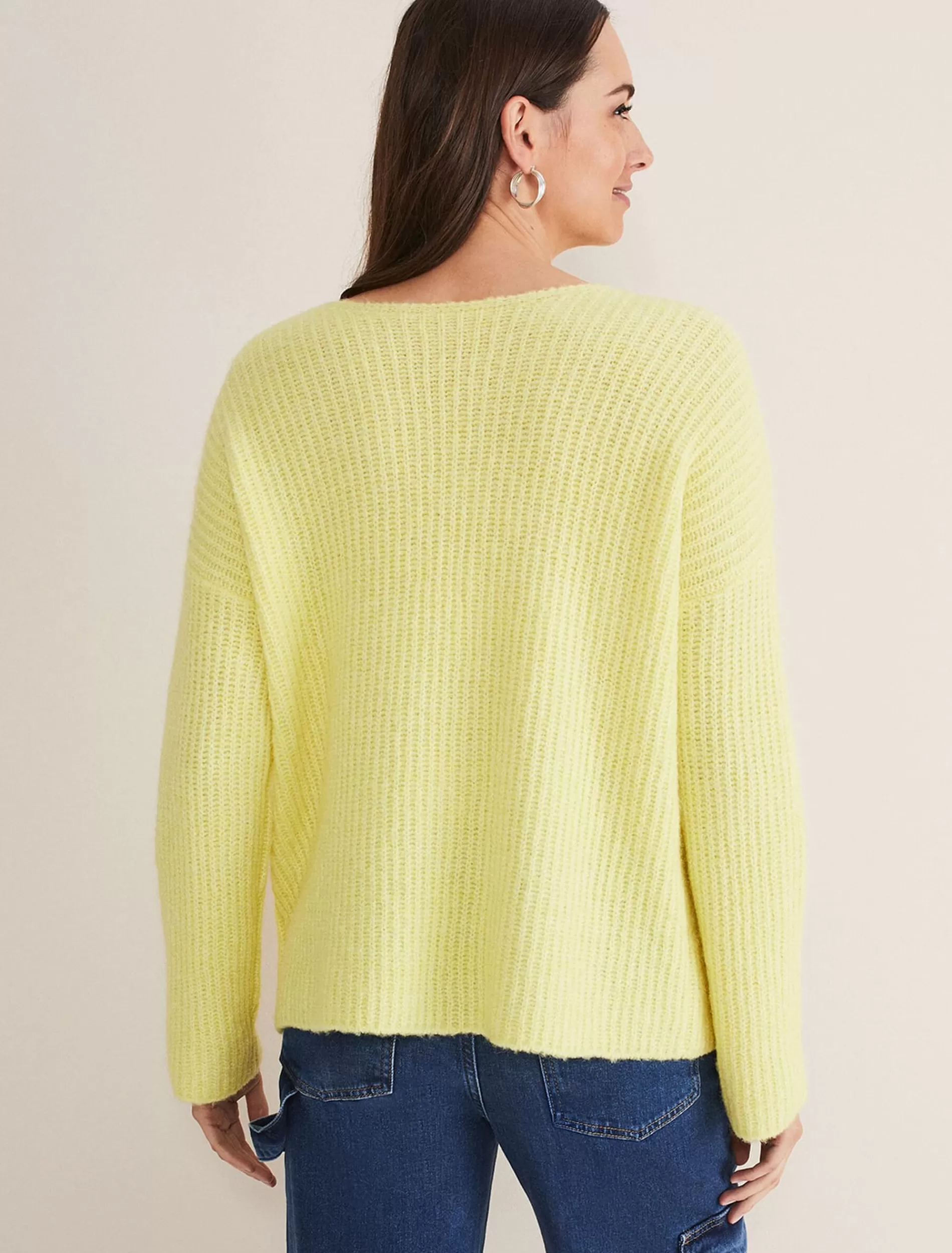Phase Eight Fay Mohair Open Knitted Jumper Sherbet Discount