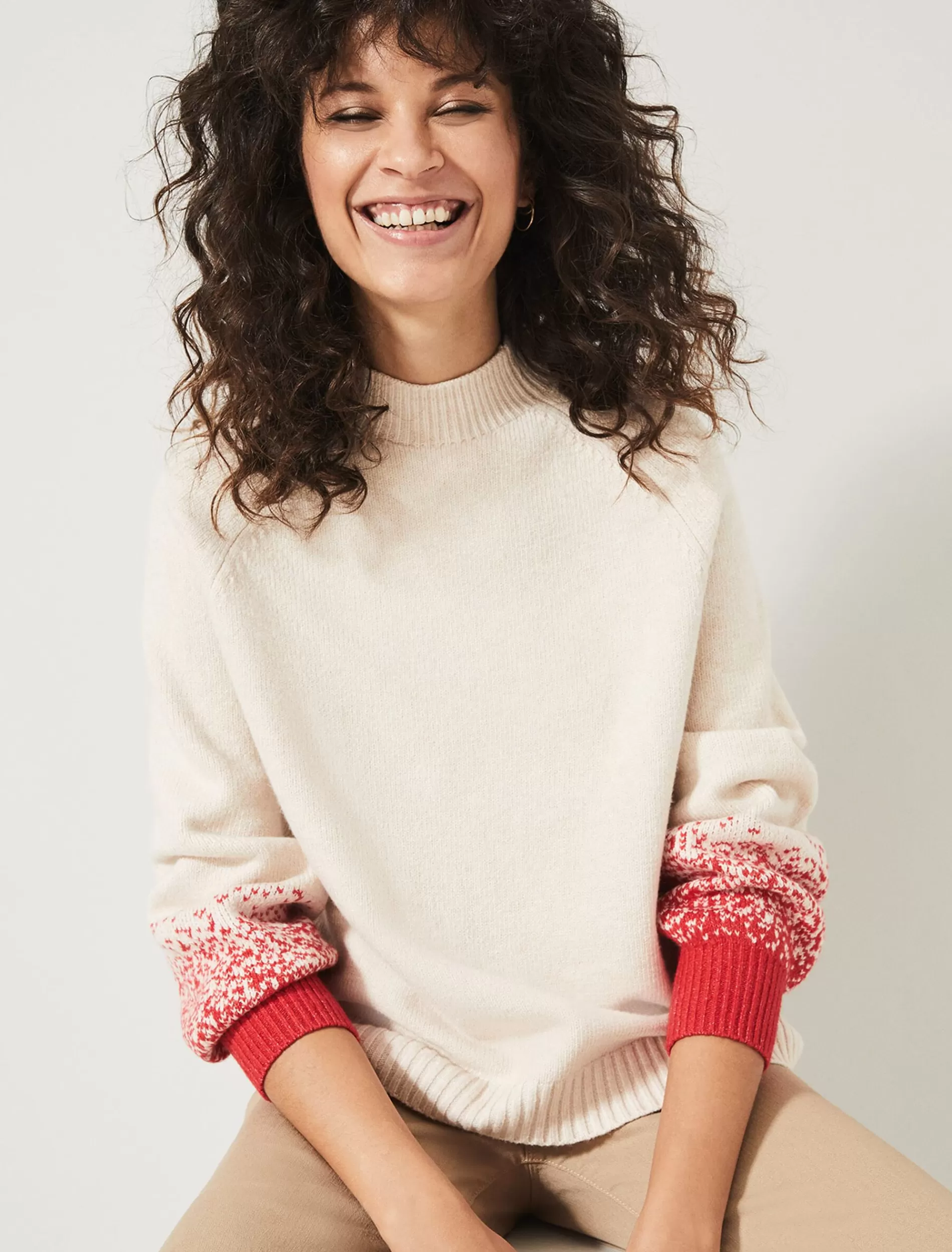 Phase Eight Fayola Ombre Sleeve Jumper Stone/Multi Online