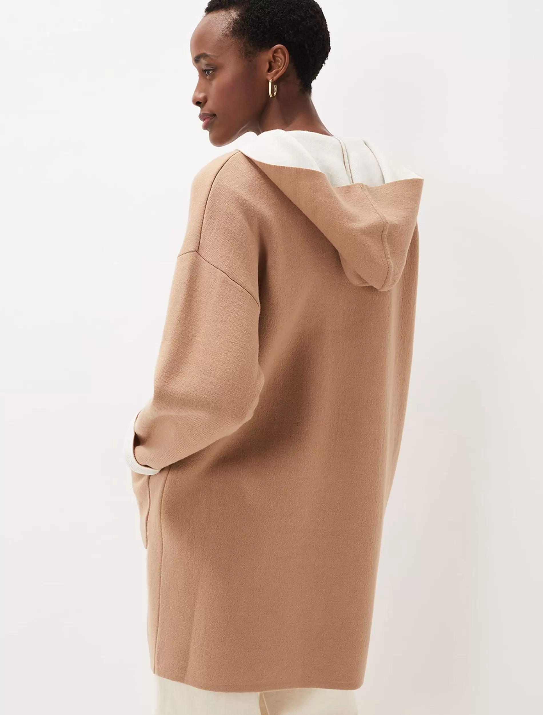 Phase Eight Jane Double Face Knit Coat Camel/Ivory Shop